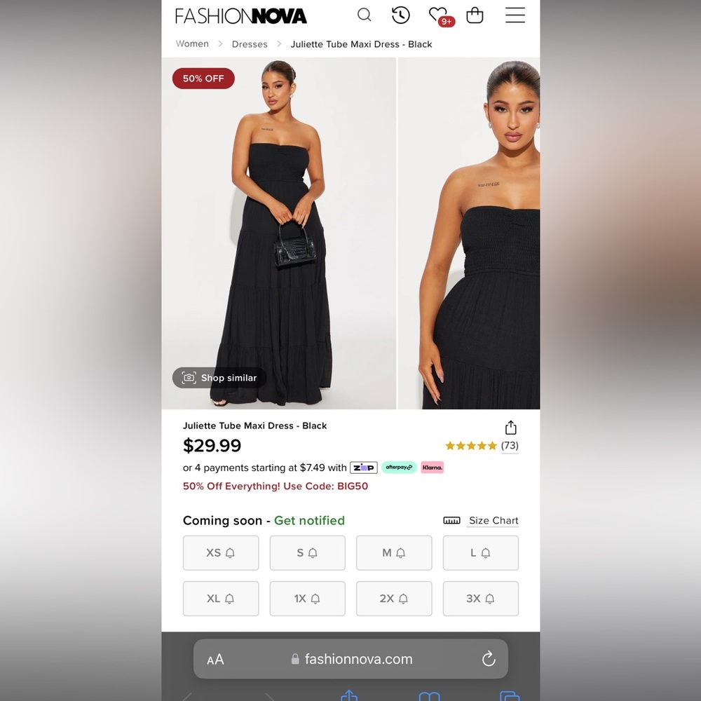 Fashion nova maxi dress